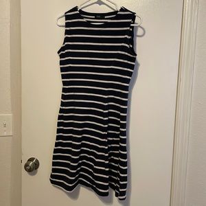 OVS navy and white striped dress